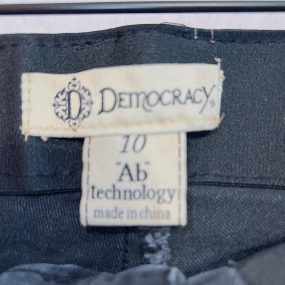 Democracy Gray Wash Denim "Ab" Technology Elastic Waistband Skinny Jeans size 10 - Picture 2 of 6